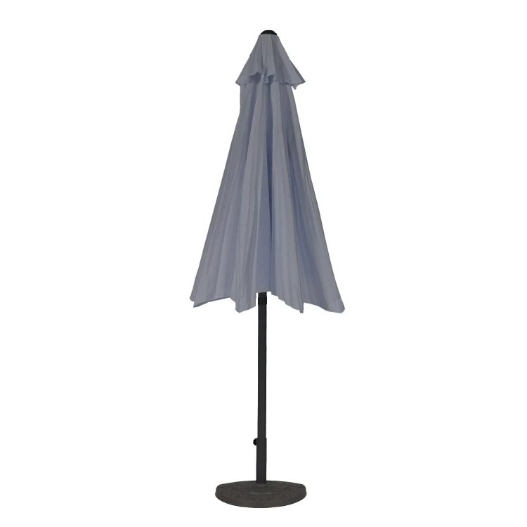 Parasol Ogrodowy Prosty Szary front złożony.jpg