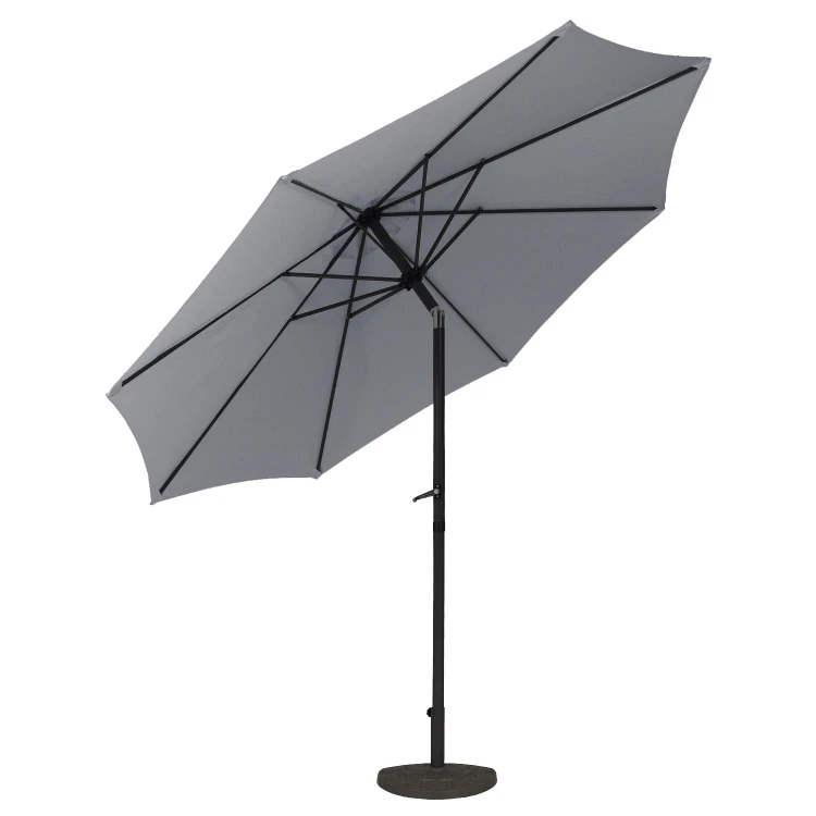 Parasol Ogrodowy Prosty Szary skos.jpg