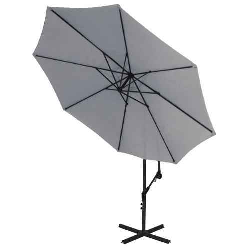 Parasol Ogrodowy Boczny Szary front.jpg