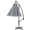 Parasol Ogrodowy Boczny Szary otwarcie1.jpg
