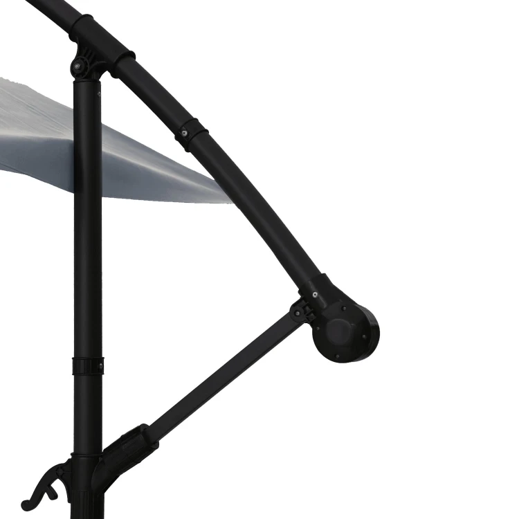 Parasol Ogrodowy Boczny Szary szczegół2.jpg