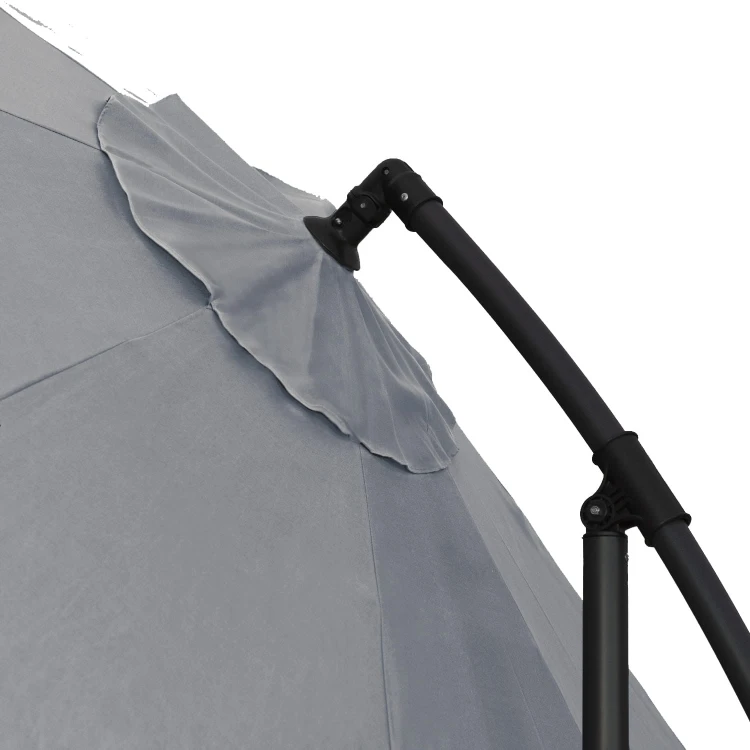 Parasol Ogrodowy Boczny Szary szczegół5.jpg