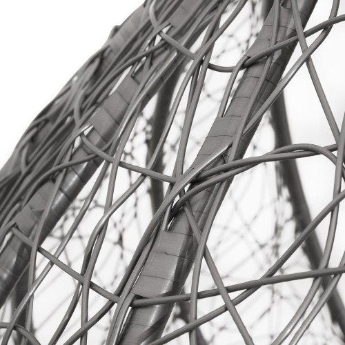 Saona Szary Czerwone Fotel wiszący Bujak Huśtawka Kokon szczegół szczegół2.jpg