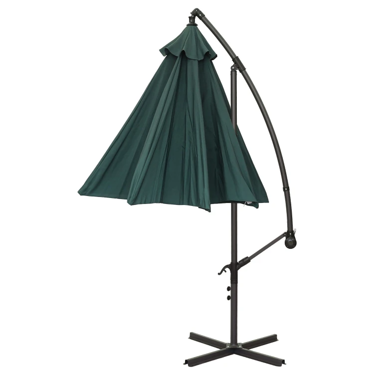 Parasol Ogrodowy Boczny Zielony otwieranie.jpg