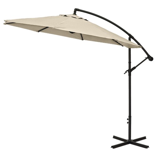 Parasol Ogrodowy Boczny Kremowy  bok.jpg