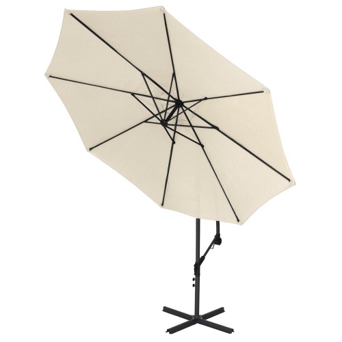 Parasol Ogrodowy Boczny Kremowy  front.jpg