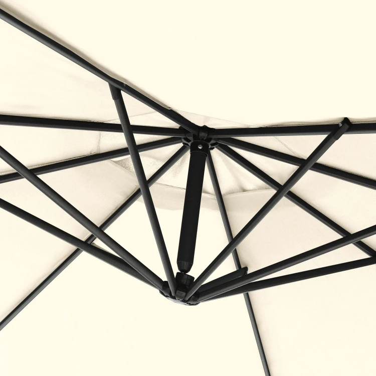 Parasol Ogrodowy Boczny Kremowy  szczegół3.jpg