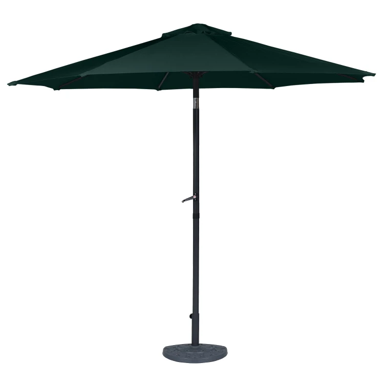 Parasol Ogrodowy Prosty Zielony front rozłozony.jpg