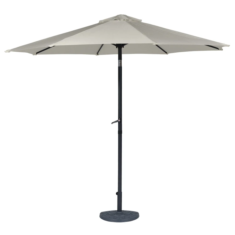 Parasol Ogrodowy Prosty Kremowy  front rozłożony.jpg