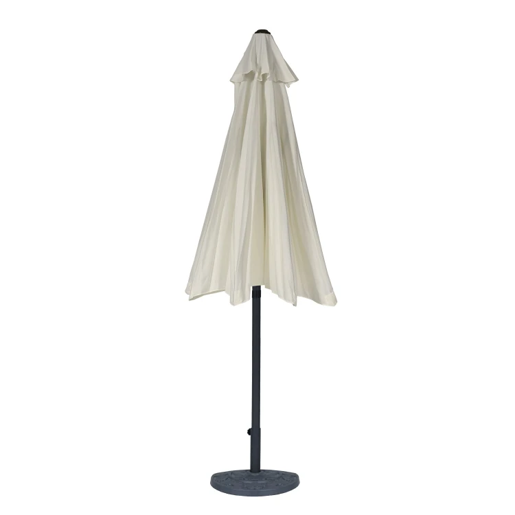 Parasol Ogrodowy Prosty Kremowy front złożony.jpg
