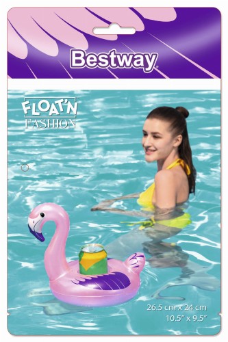 Pływający uchwyt na napój BESTWAY Różowy (symbol 34127) opakowanie.jpg